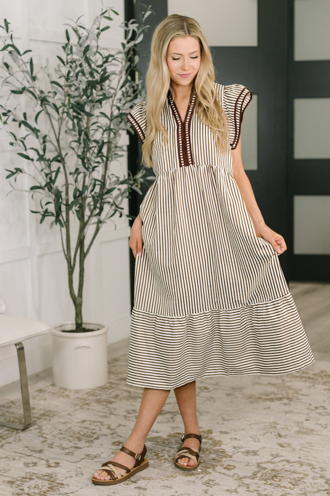 Let Me Love You Cap Sleeve Tiered Dress - 4/7