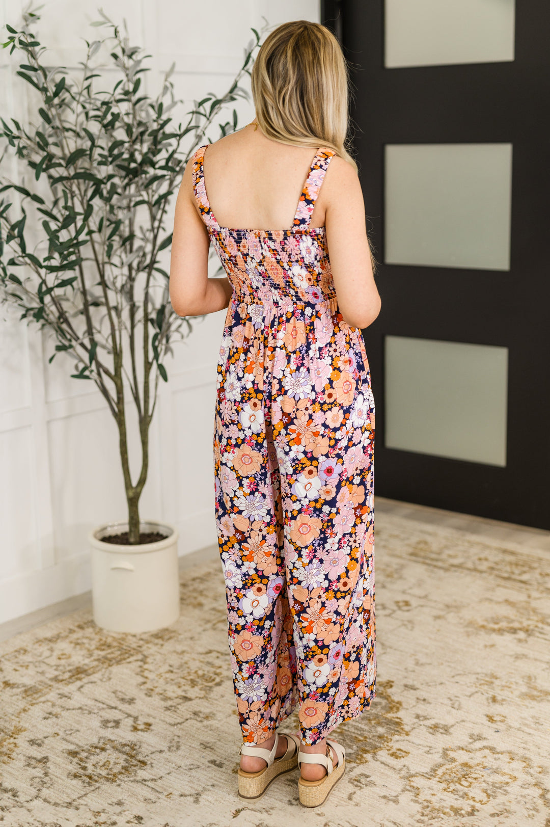 Live Your Best Life Floral Jumpsuit in Retro Floral - 6/15