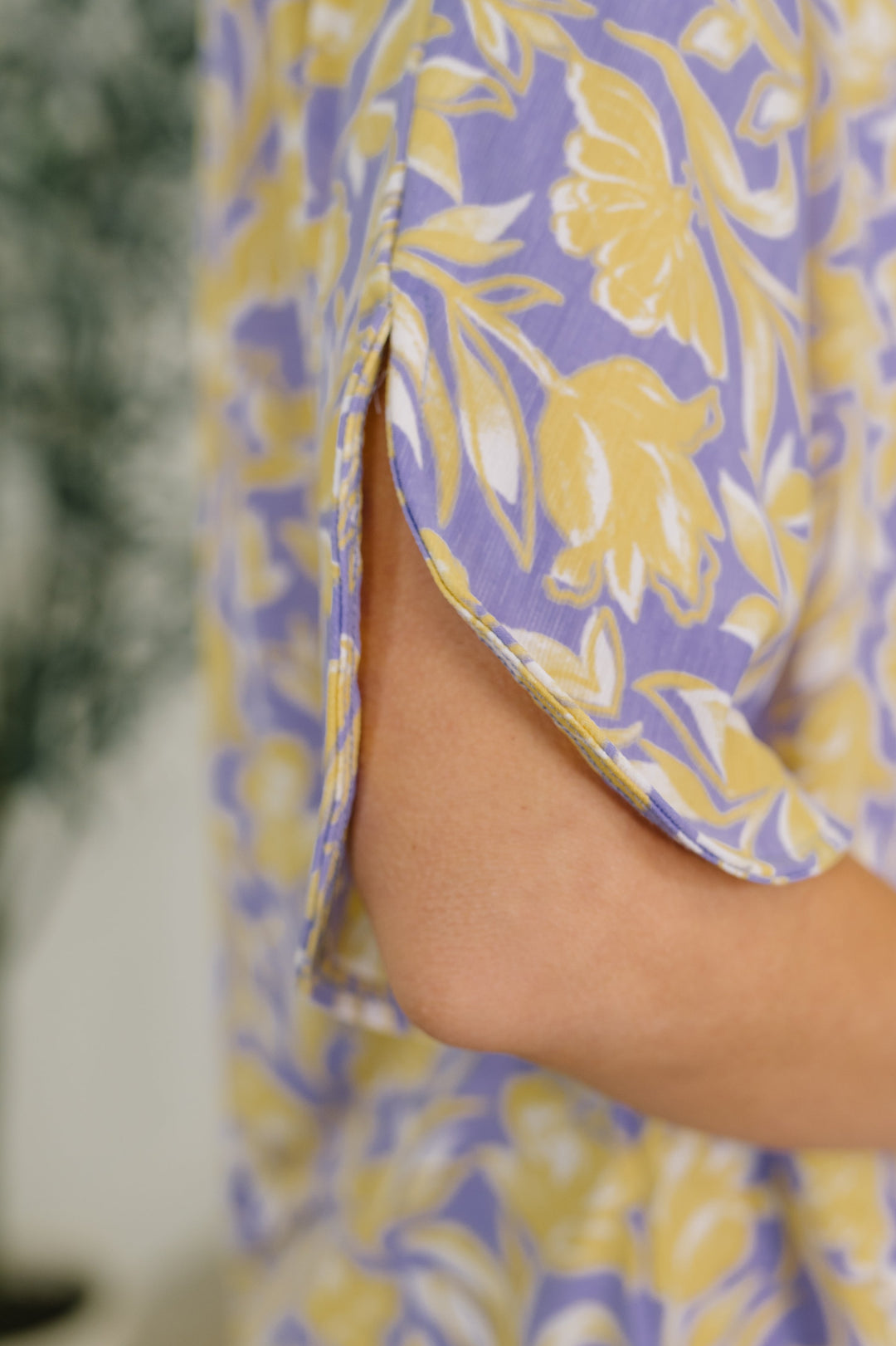 Lizzy Breeze Top in Purple and Yellow Floral - 5/11