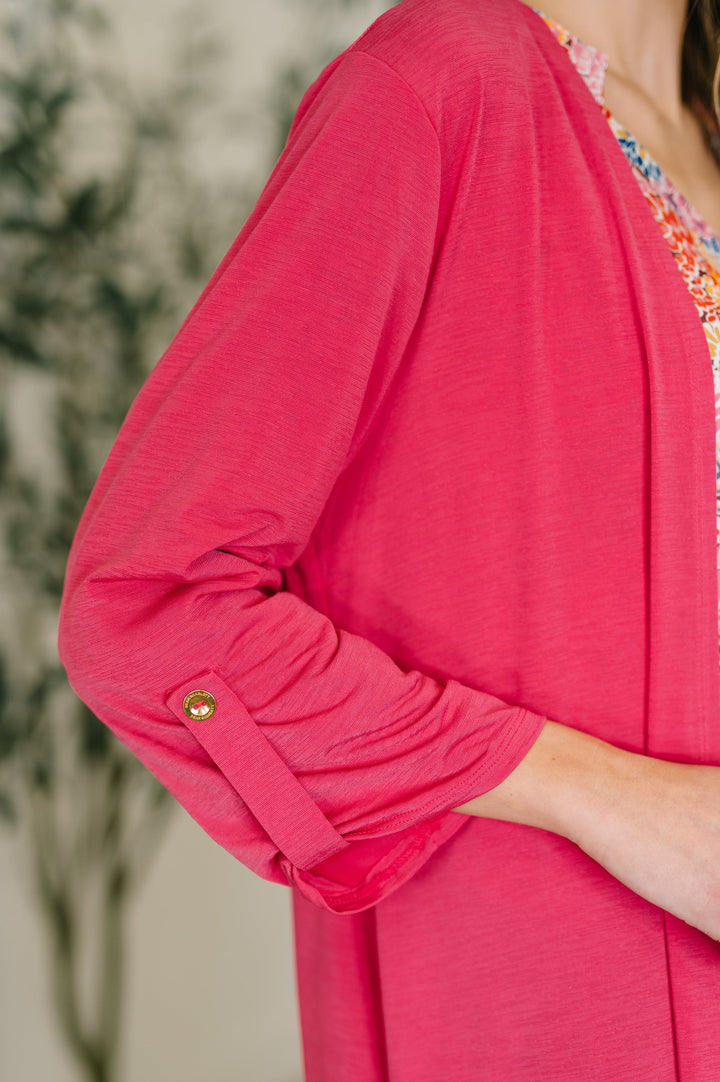 Lizzy Cardigan in Fuchsia - 7/23