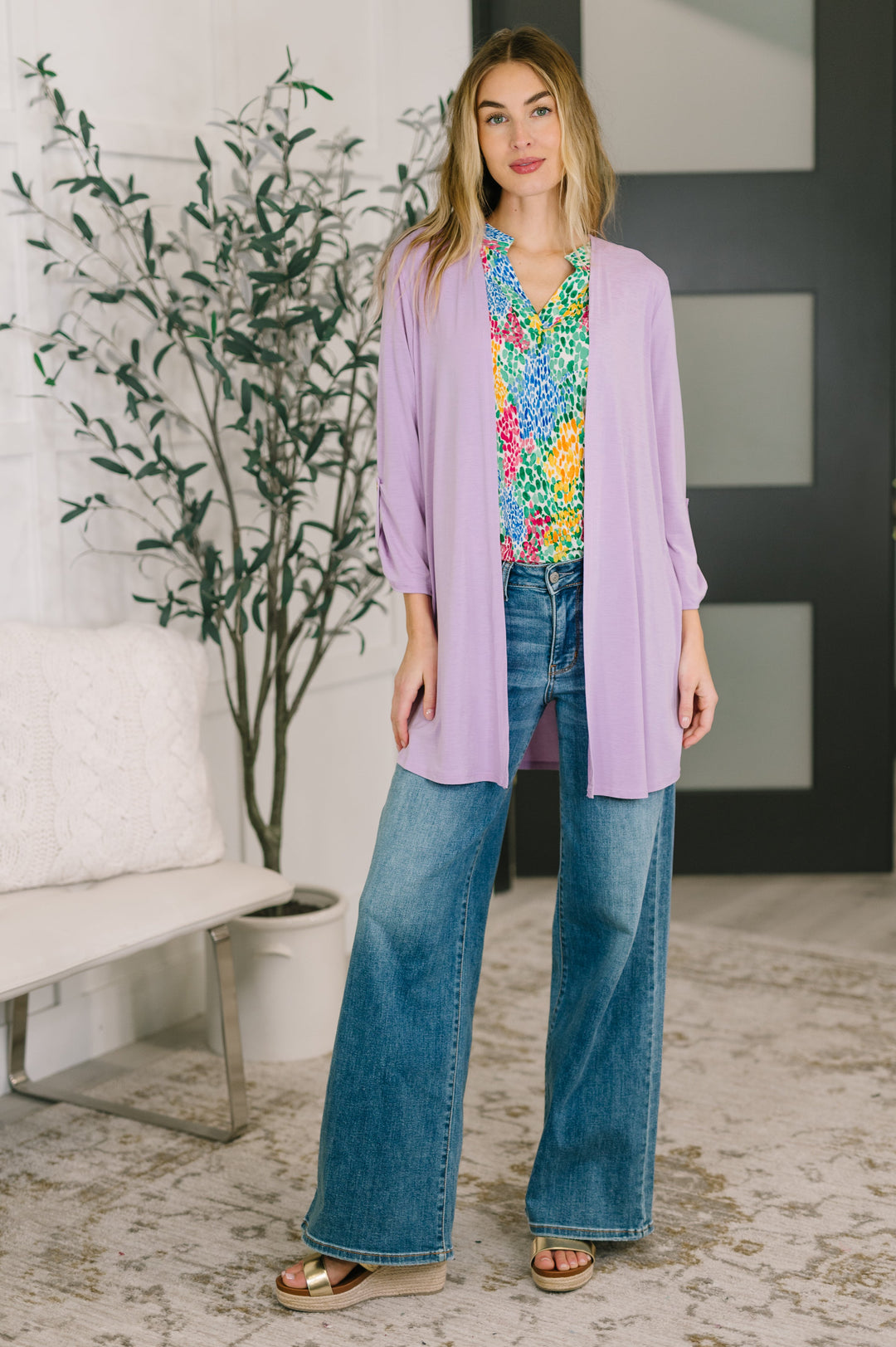 Lizzy Cardigan in Orchid Bloom - 7/23