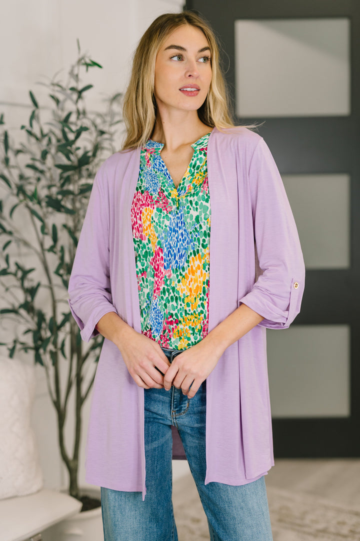 Lizzy Cardigan in Orchid Bloom - 7/23