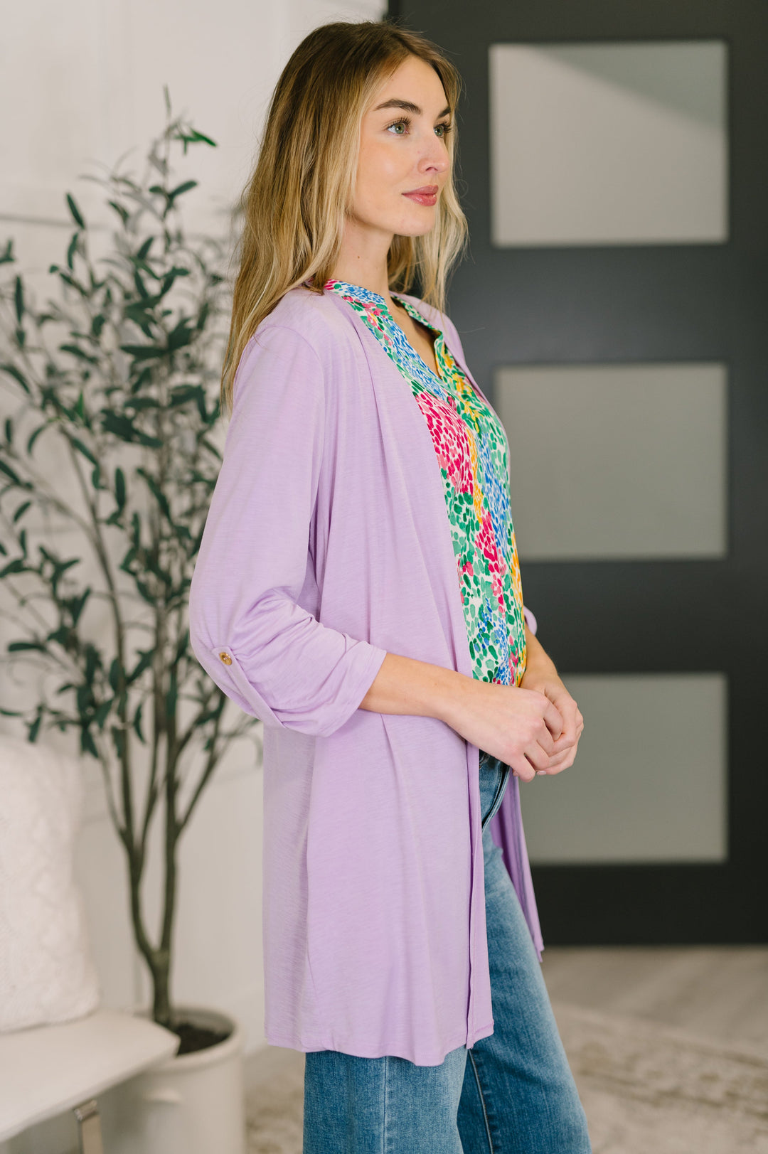 Lizzy Cardigan in Orchid Bloom - 7/23