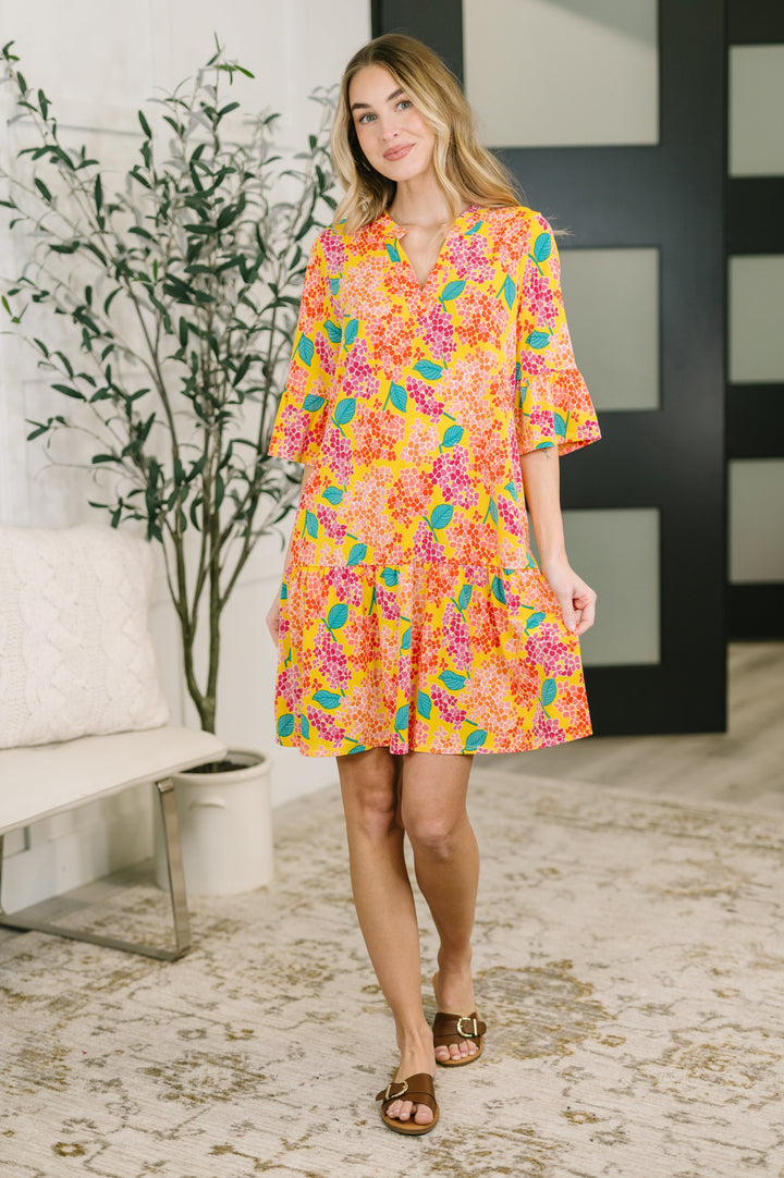 Lizzy Sunday Dress in Leaf Multi Floral - 7/20