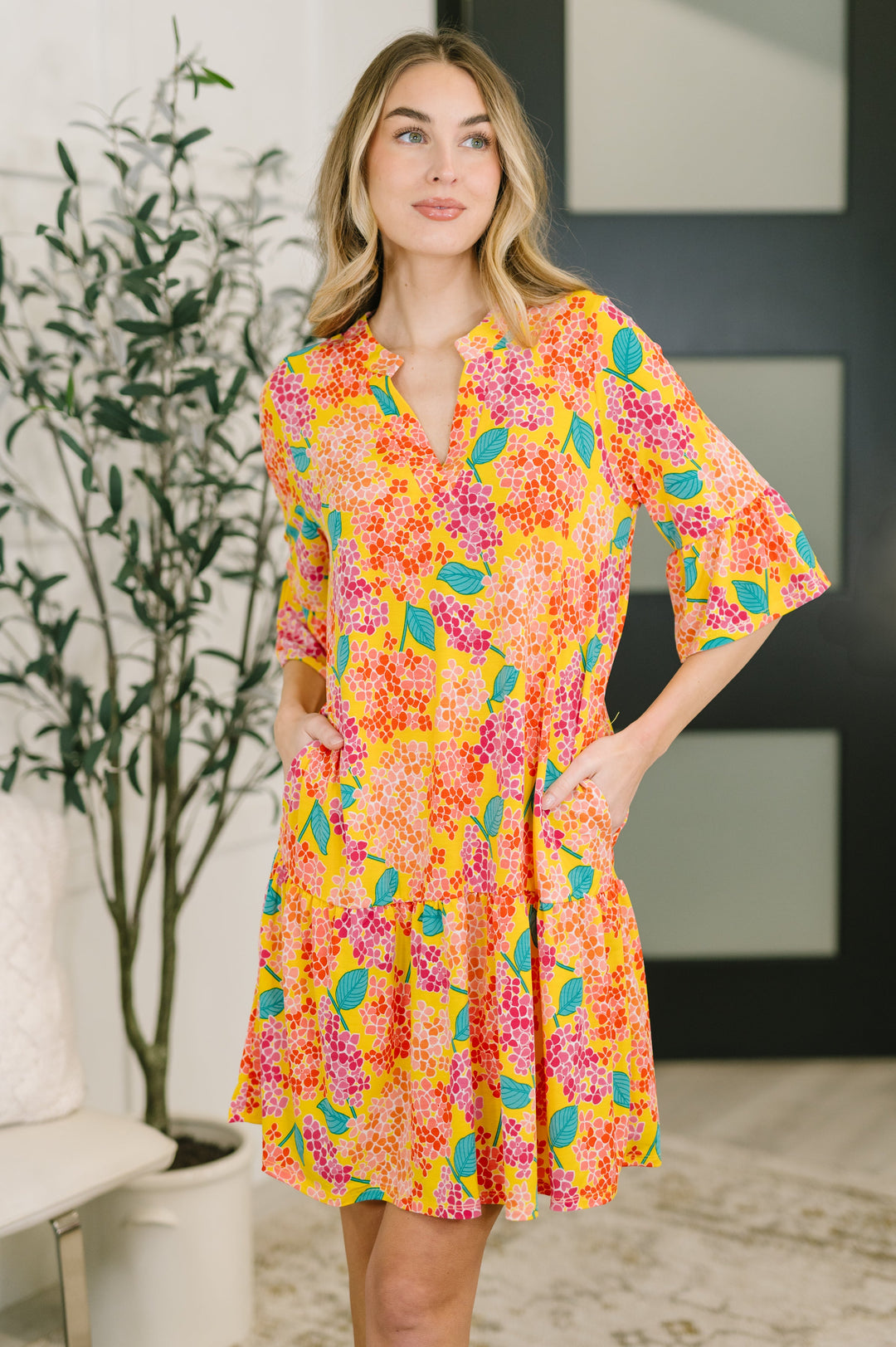 Lizzy Sunday Dress in Leaf Multi Floral - 7/20