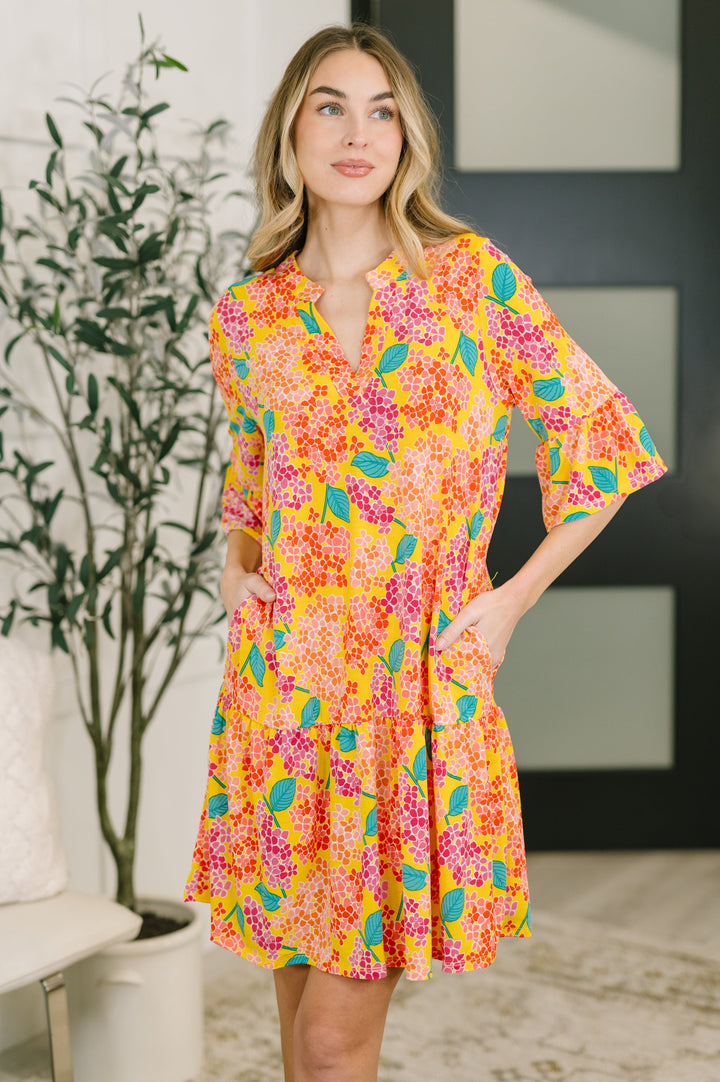 Lizzy Sunday Dress in Leaf Multi Floral - 7/20
