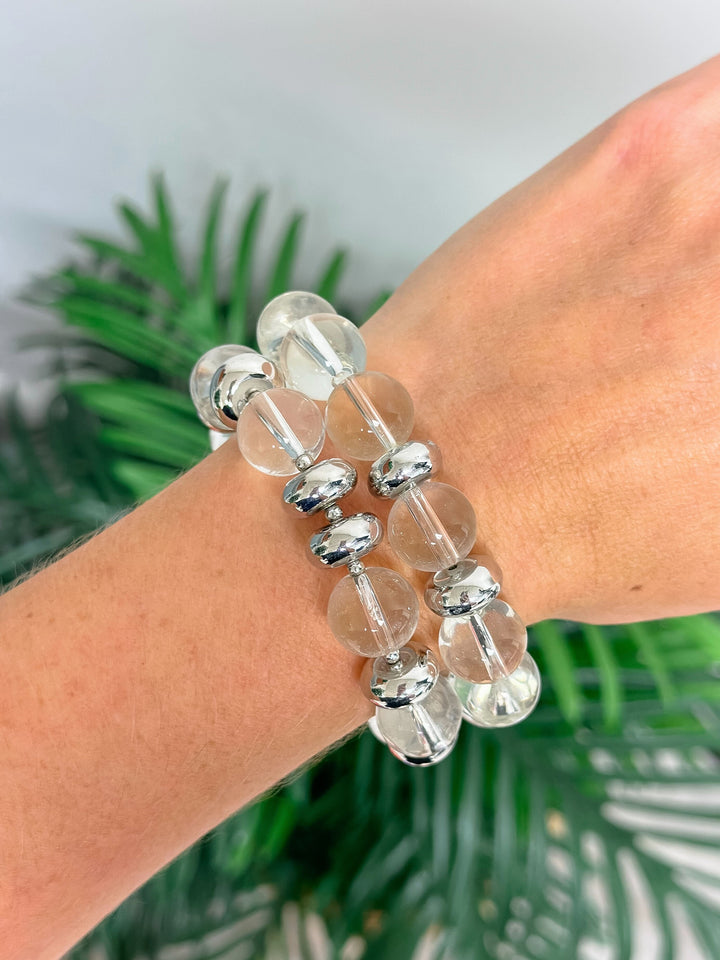 Lucite Stretch Stack Bracelets - Choice of Color