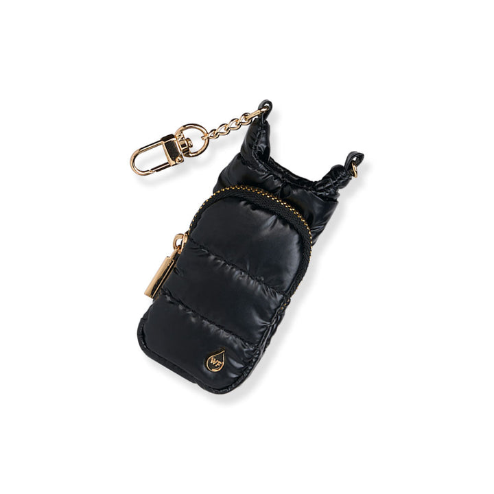 JUNE MARKET: Mini HydroBag® Charm- Black Shiny with Gold Hardware by Wanderfull (Ships in 2-3 Weeks)