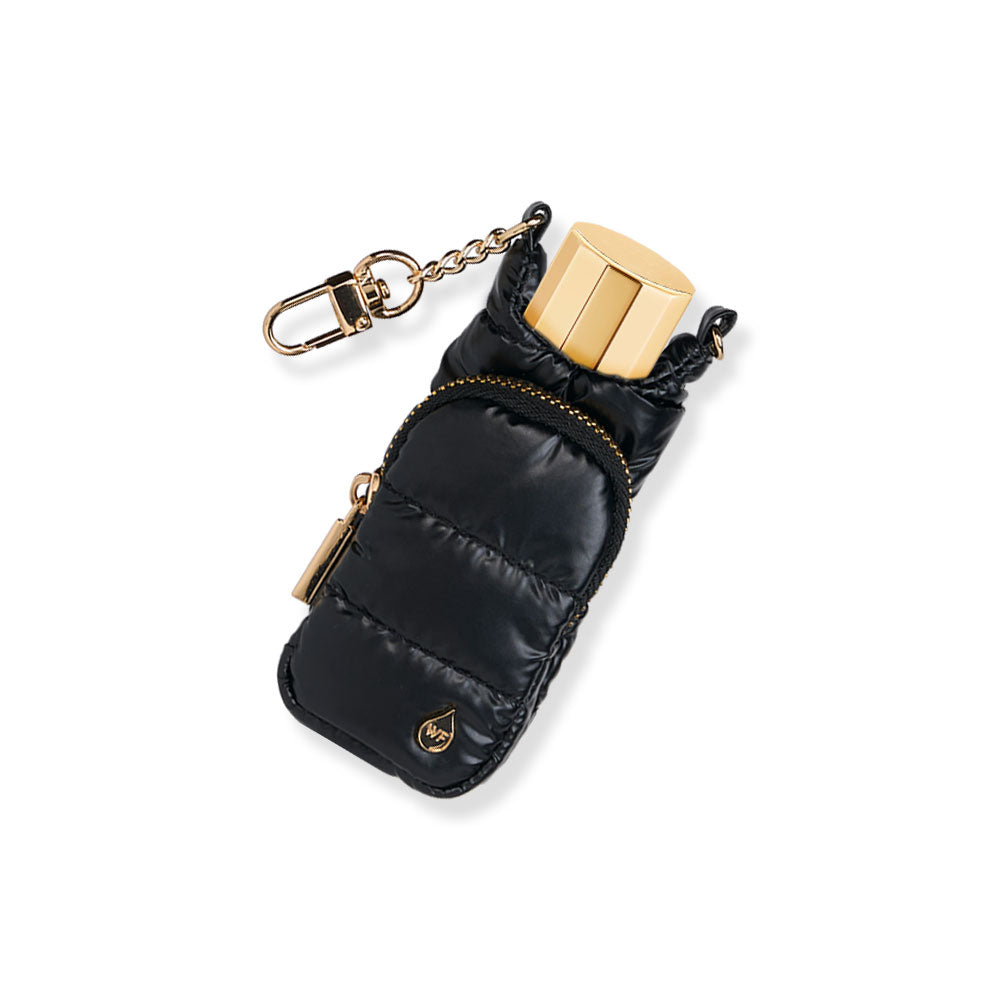 JUNE MARKET: Mini HydroBag® Charm- Black Shiny with Gold Hardware by Wanderfull (Ships in 2-3 Weeks)