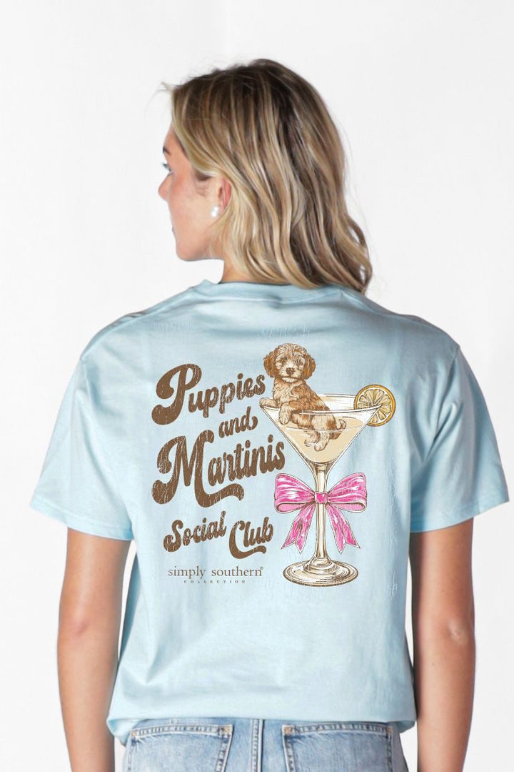 'Puppies & Martinis' Short Sleeve Tee by Simply Southern