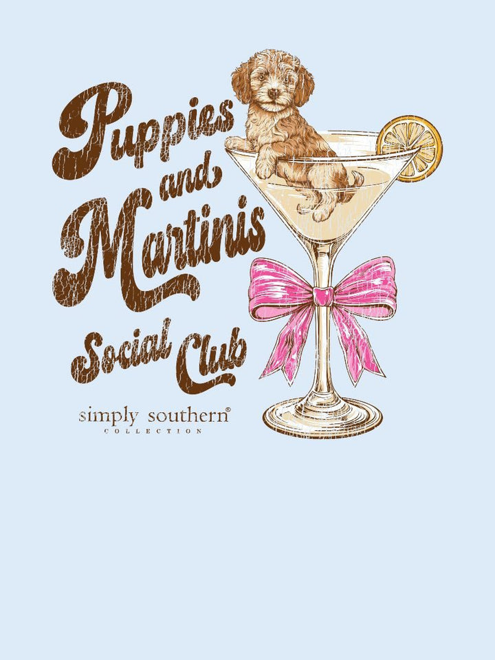 'Puppies & Martinis' Short Sleeve Tee by Simply Southern