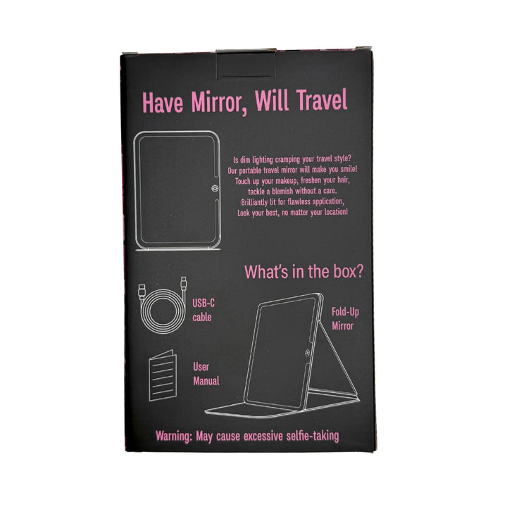 MJ Rechargeable LED Travel Mirror by Makeup Junkie