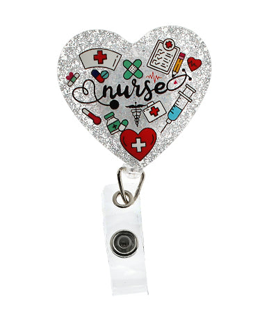 Heart 'Nurse' Badge Holder