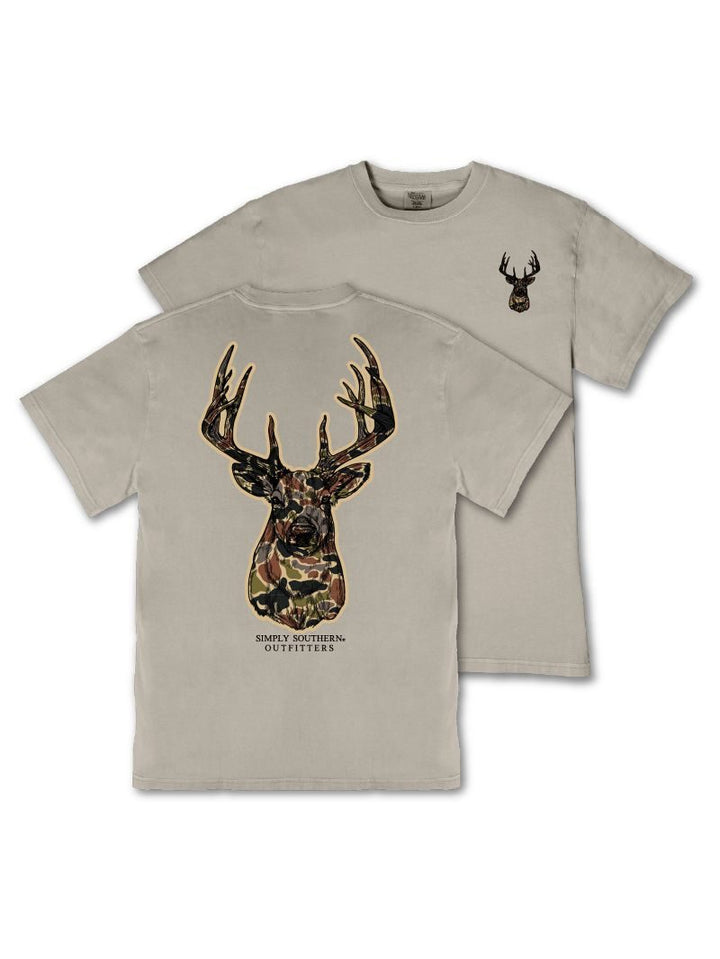 *JUNE MARKET: Camo Deer Short Sleeve Tee by Simply Southern (Ships Late July)