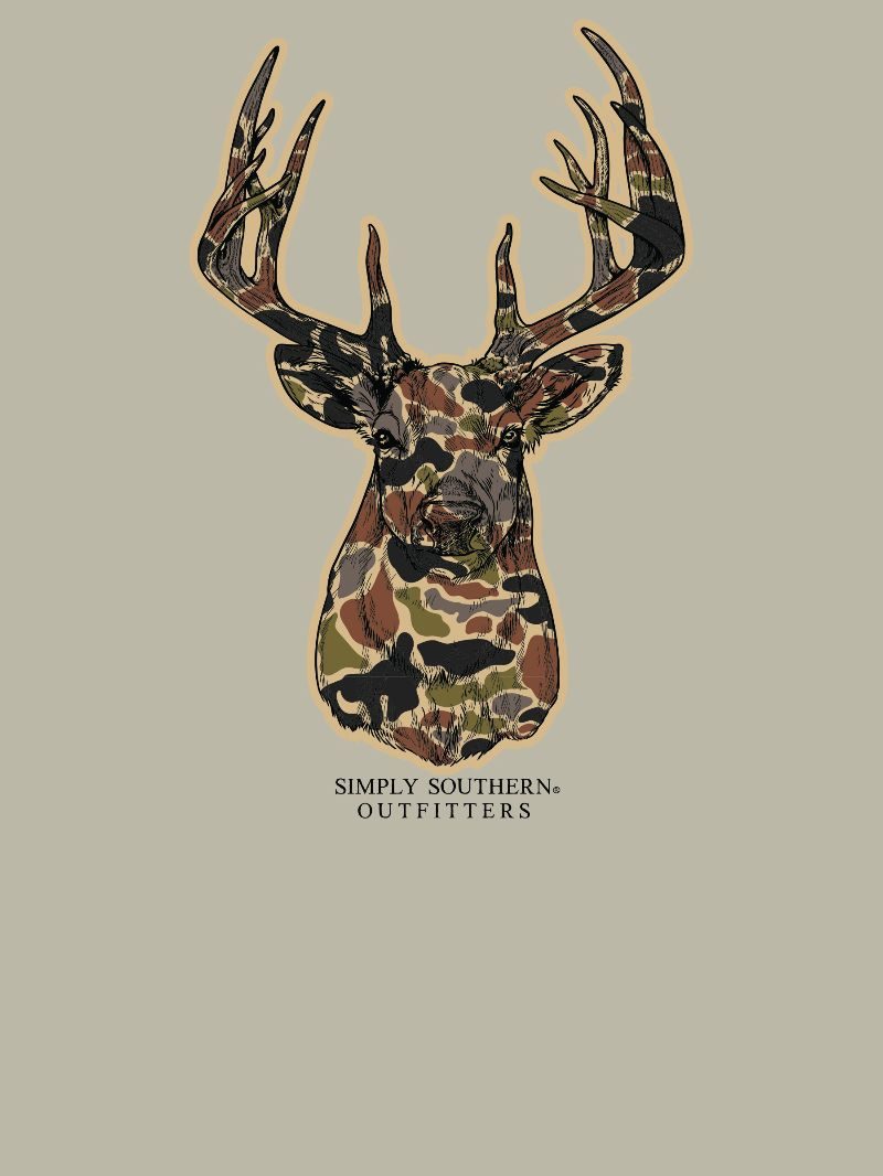 *JUNE MARKET: Camo Deer Short Sleeve Tee by Simply Southern (Ships Late July)