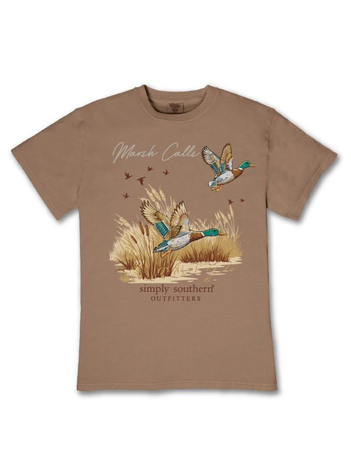 *JUNE MARKET: Marsh Calls Duck Short Sleeve Tee by Simply Southern (Ships Late July)