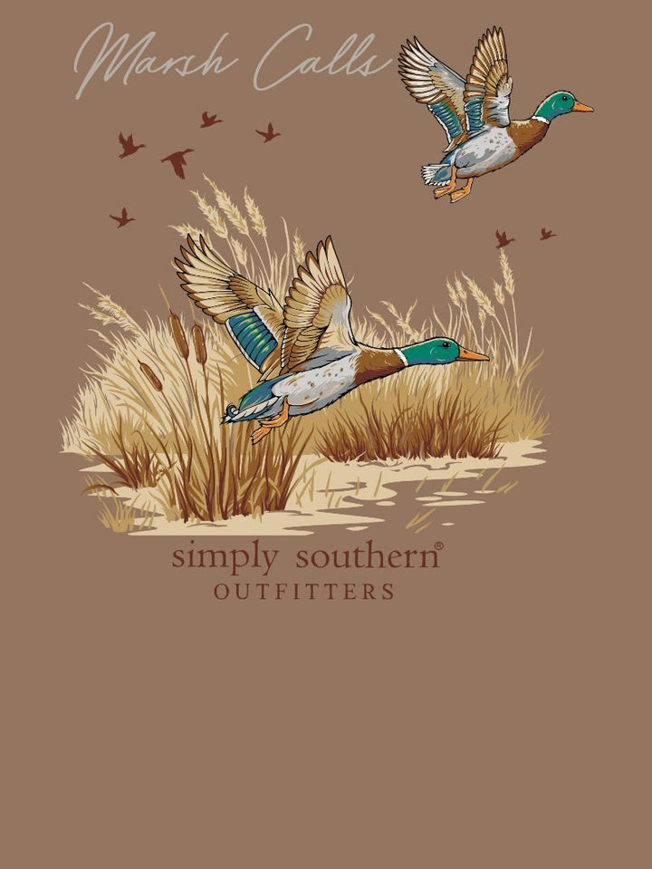 *JUNE MARKET: Marsh Calls Duck Short Sleeve Tee by Simply Southern (Ships Late July)
