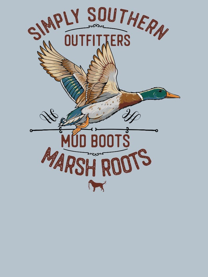 JUNE MARKET: 'Mud Boots Marsh Roots' Men's Mineral Wash Tee by Simply Southern (Ships Late July)