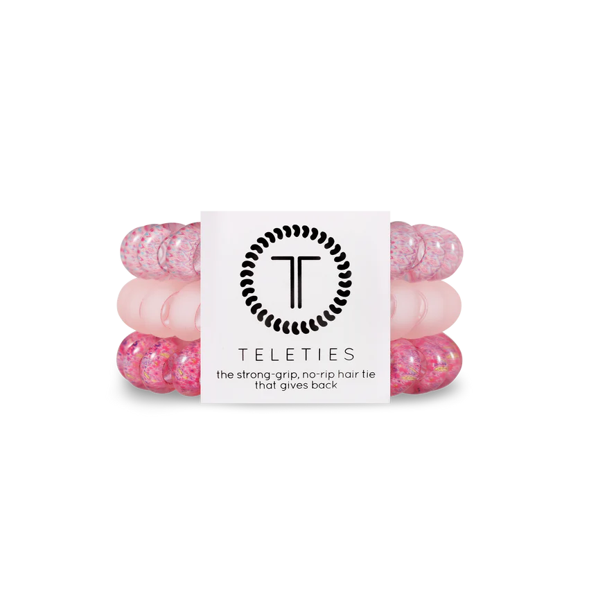 Teleties Hair Tie - Large Band Pack of 3 - Made Me Blush