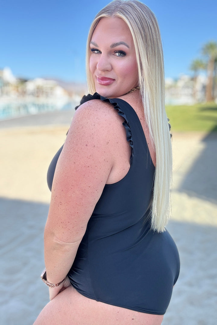 Maldives V-Neck Ruffle Detail Swimsuit - 3/5