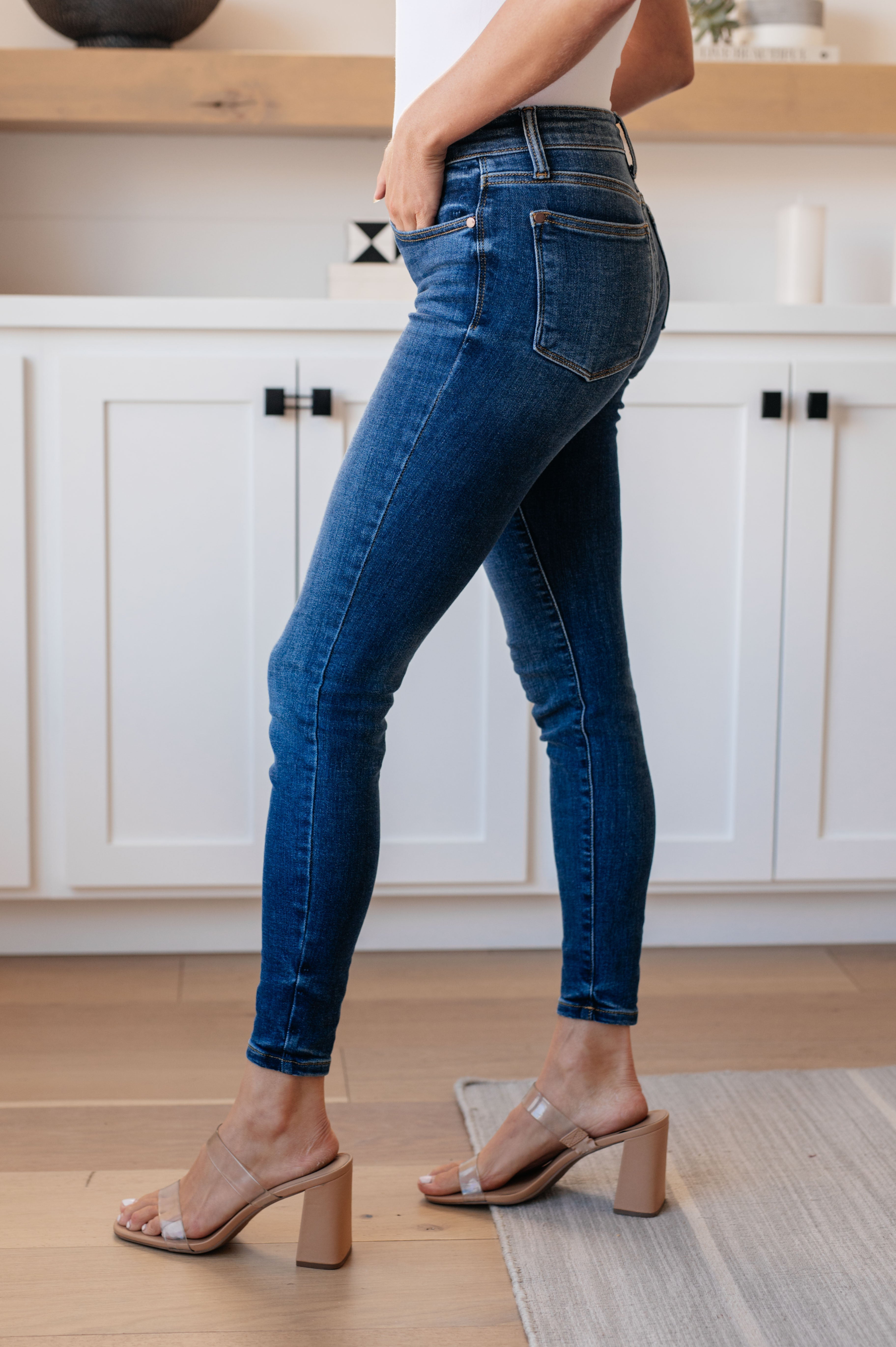 Maxine Mid-Rise Skinny Jeans by Judy Blue