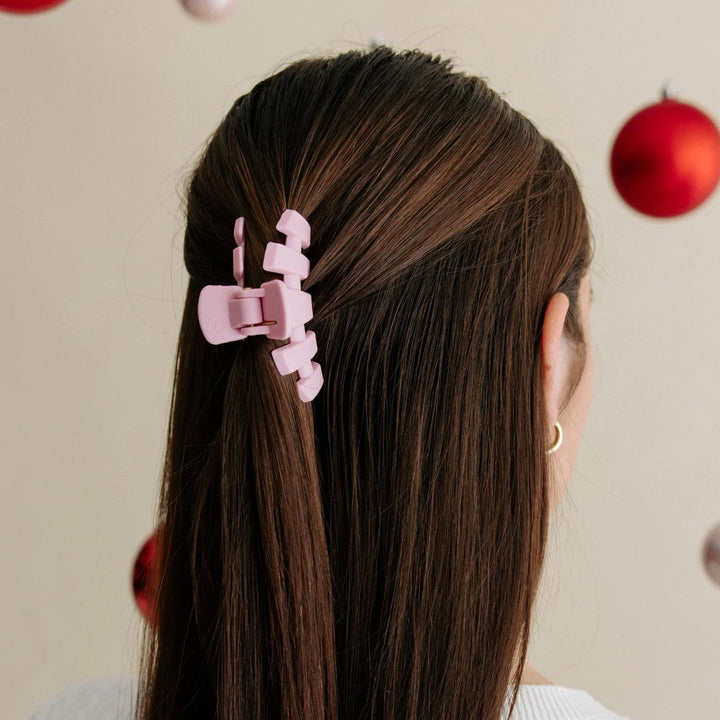 Small Teleties Claw Clip - Merry Pinkmas