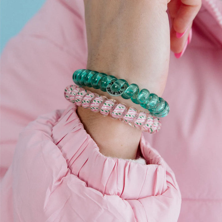 Teleties Hair Tie - Large Band Pack of 3 - Merry Pinkmas