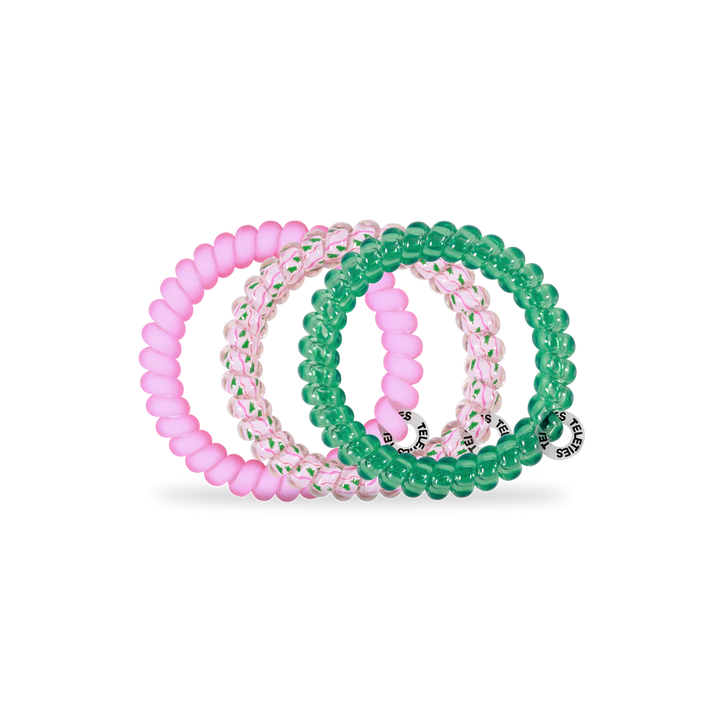 Teleties Hair Tie - Small Band Pack of 3 - Merry Pinkmas