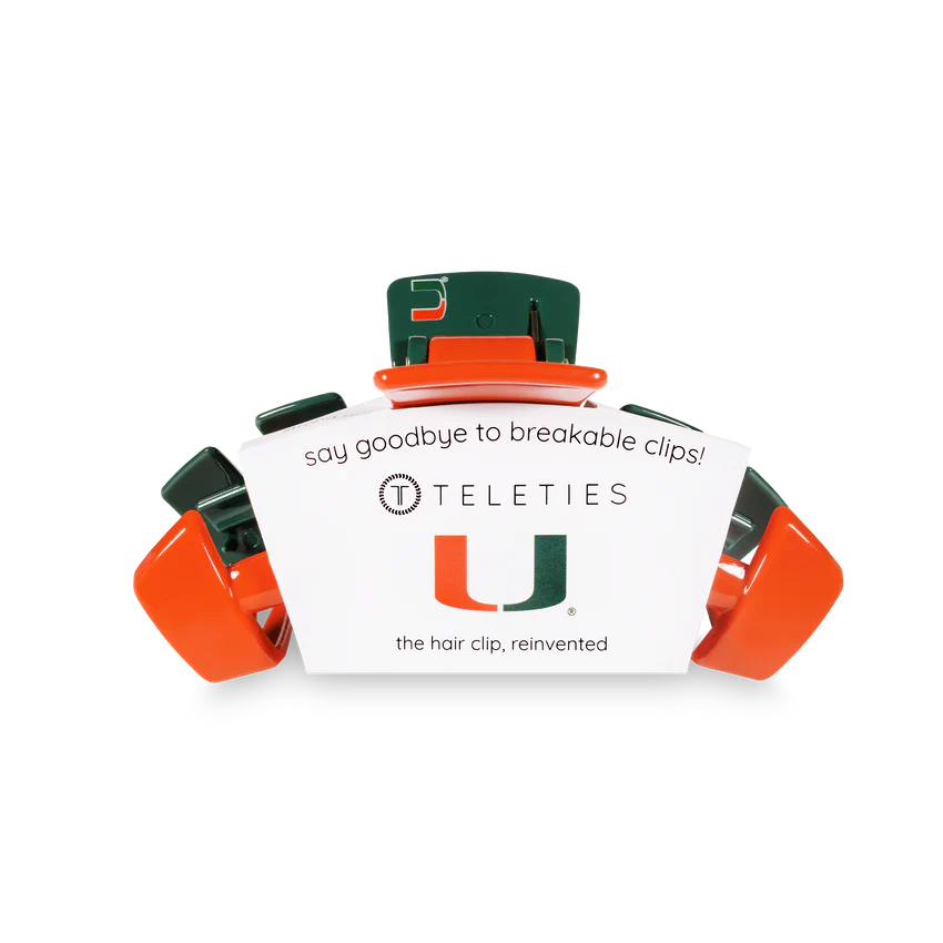 Medium Teleties Claw Clip - University of Miami