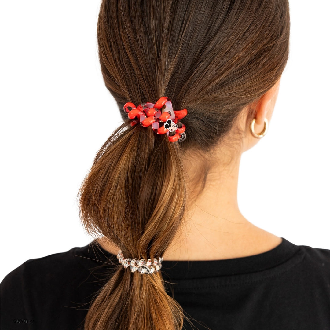 Teleties Hair Tie - Large and Small Band Pack of 5 - Mickey Mouse