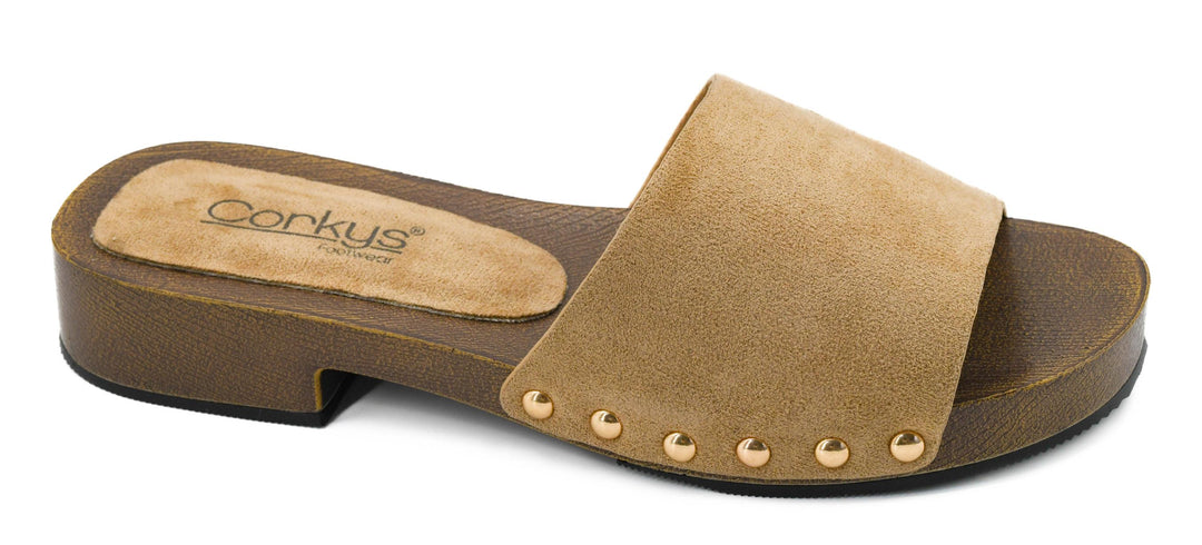 SHOE PARTY! Mind Your Business Camel Faux Suede by Corkys (Ships in 2-3 Weeks)
