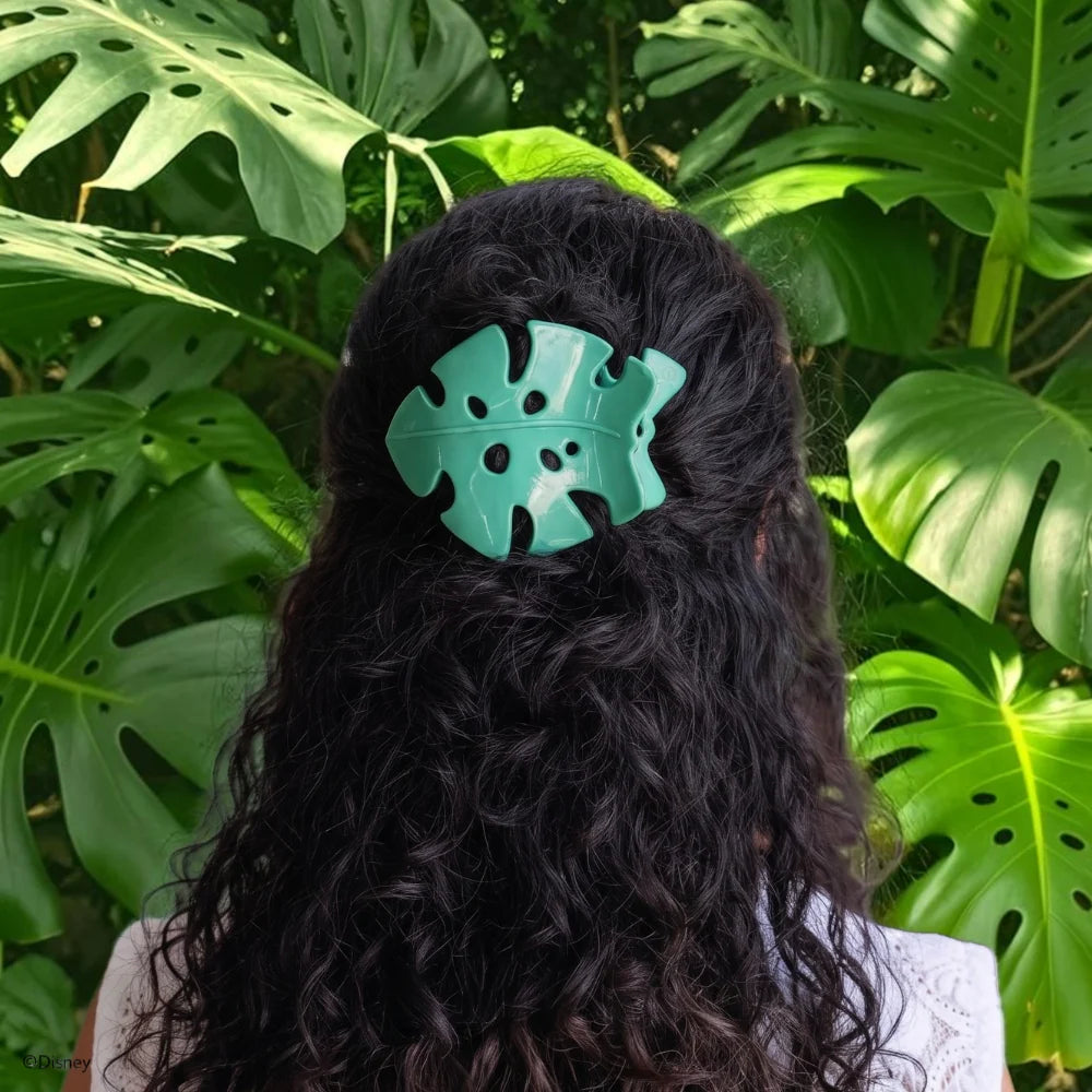 Medium Teleties Flat Shaped Clip - Moana Leaf (Ships Next Week)