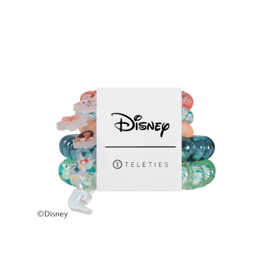 Teleties Hair Tie - Large and Small Band Pack of 5 - Moana and Friends