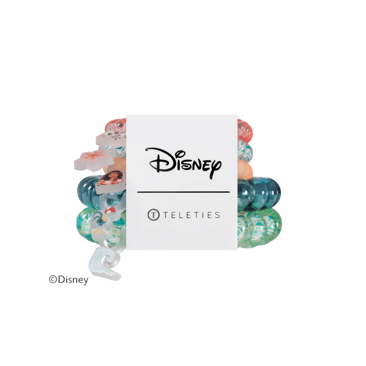 Teleties Hair Tie - Large and Small Band Pack of 5 - Moana and Friends