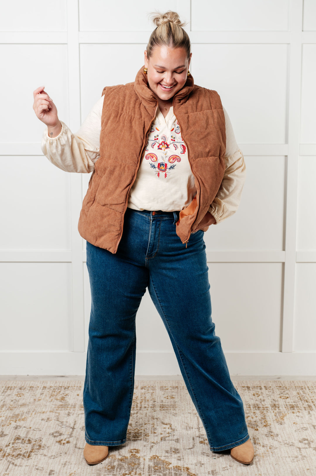 More Than You Would Think Embroidered Blouse - 8/17