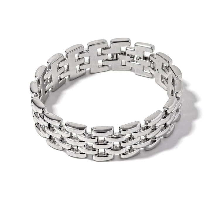 Morris Link Bracelet - Silver By Erimish (Ships in 2-3 Weeks)