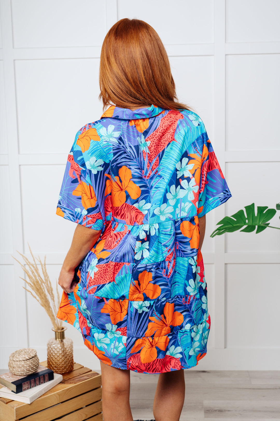Mother Nature's Recipes Collared Dress in Blue - 5/14