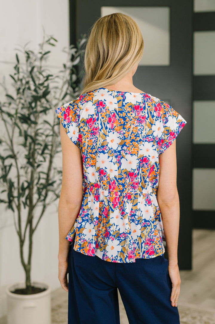 Mrs. Dependable Bow Detail Peplum Top - 8/10