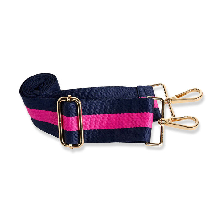 JUNE MARKET: HydroBag® Handle® - Bright Pink with Pink and Navy striped strap by Wanderfull (Ships in 2-3 Weeks)