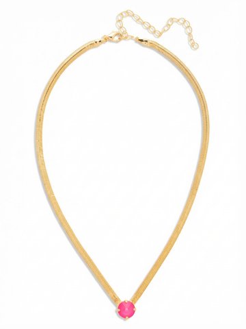 Rowan Pendant Necklace by Sorrelli - Electric Pink