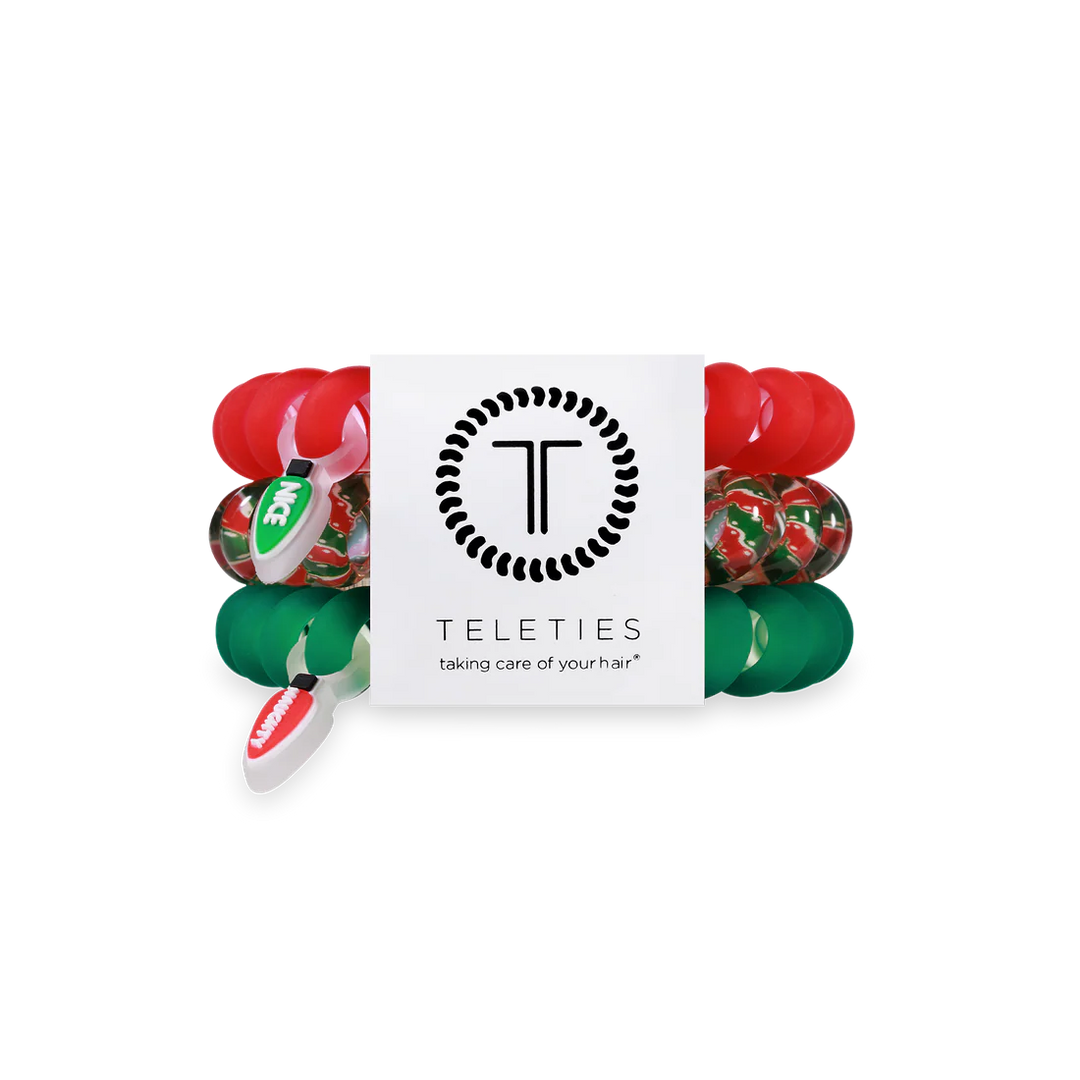 Teleties Hair Tie - Large Band Pack of 3 - Naughty or Nice
