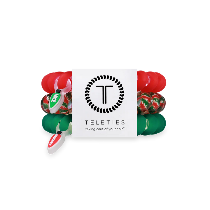 Teleties Hair Tie - Large Band Pack of 3 - Naughty or Nice
