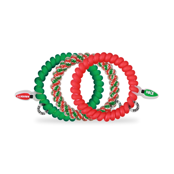 Teleties Hair Tie - Small Band Pack of 3 - Naughty or Nice