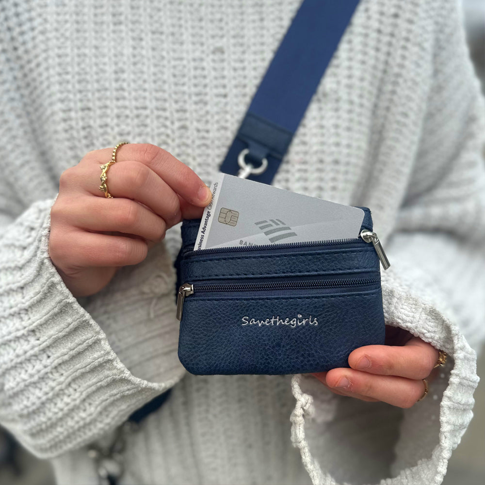 JULY PREORDER: Clip & Go - Pack of 2 (Navy Leopard/Navy Solid) by Save The Girls (Ships in 2-3 Weeks)