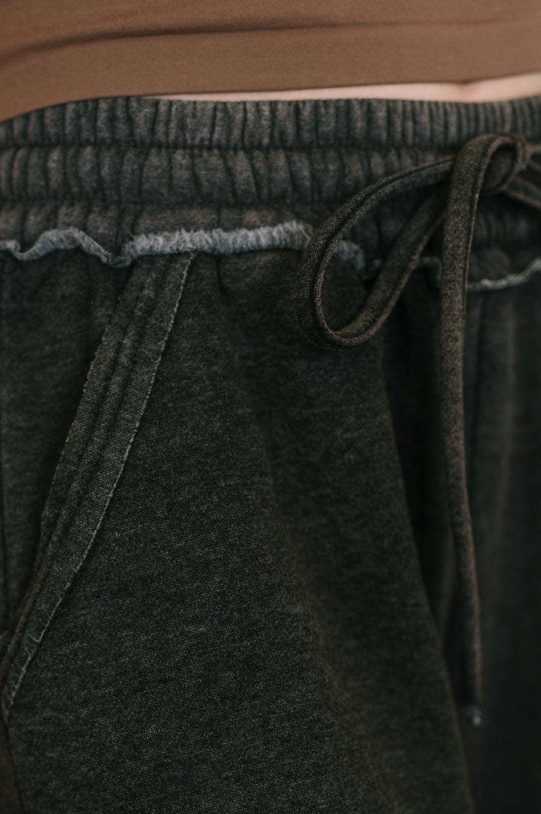 Nights Like This High Waist Palazzo Sweats in Ash Black