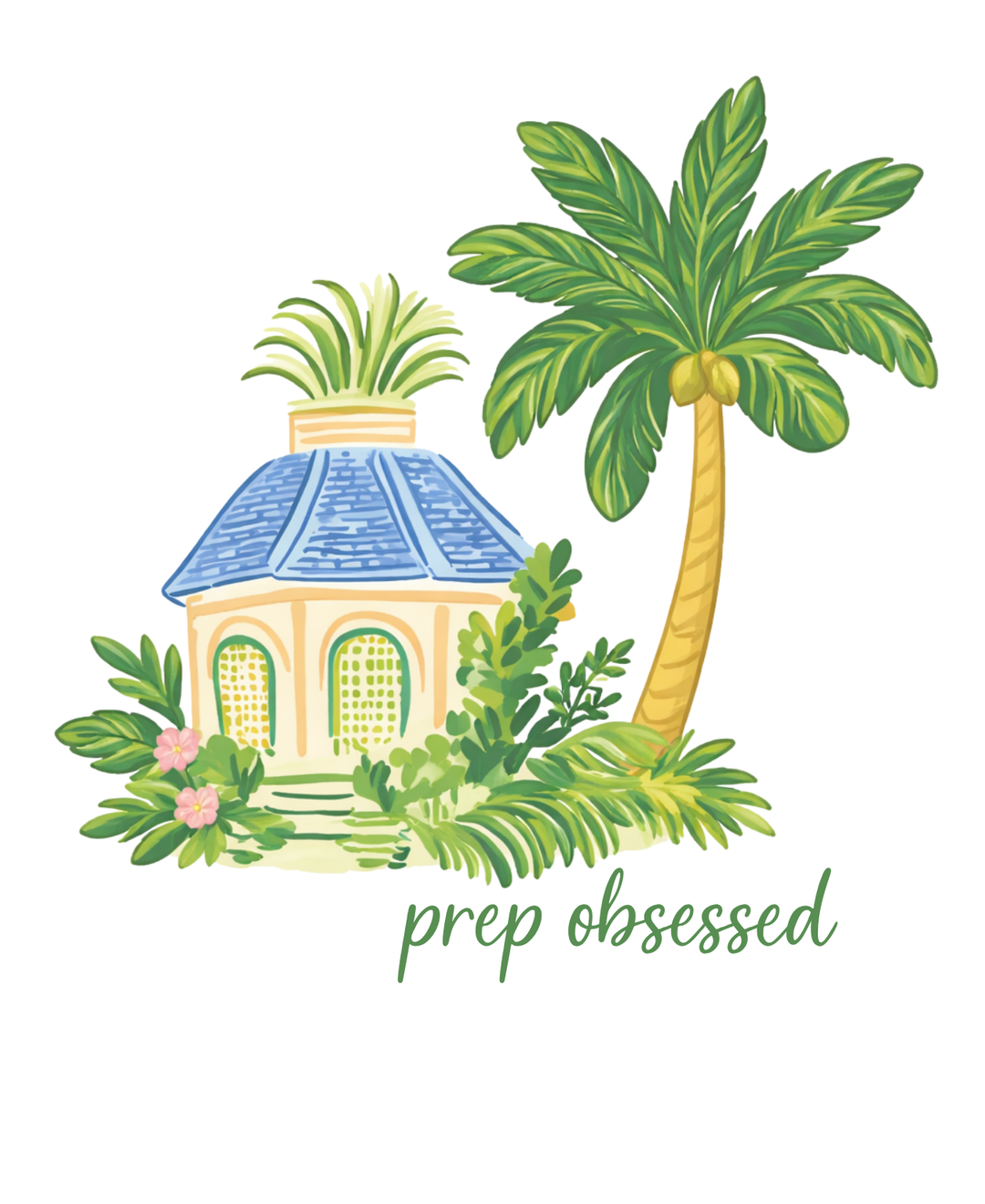 by PrepO: Tropical Beach Hut Decal (Ships in 2-3 Weeks)