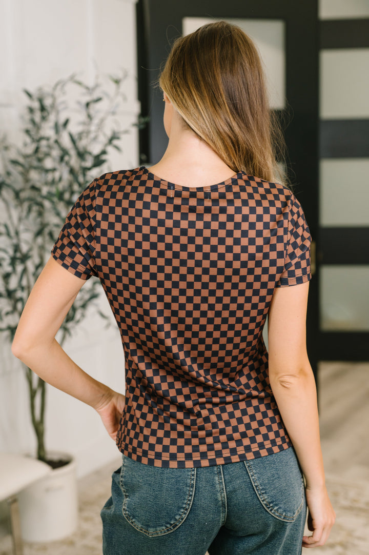 No One Else Checkered Casual Tee - 8/11