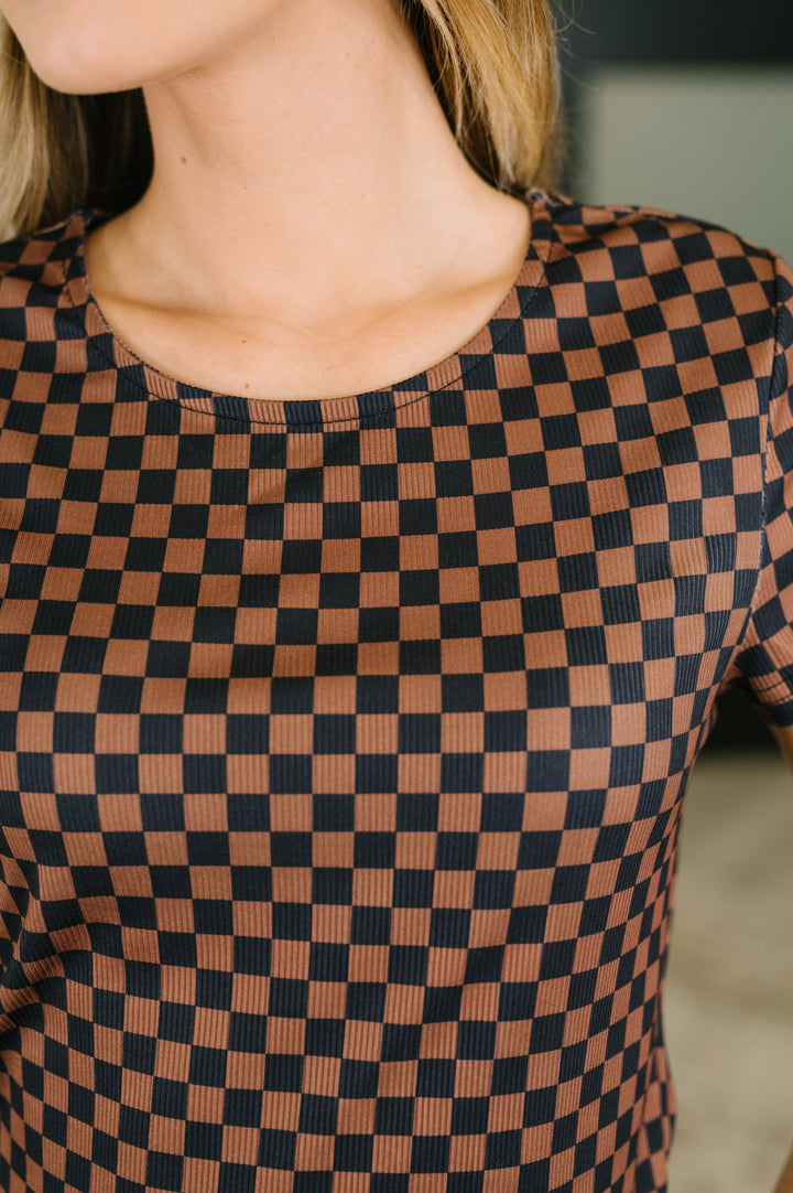 No One Else Checkered Casual Tee - 8/11