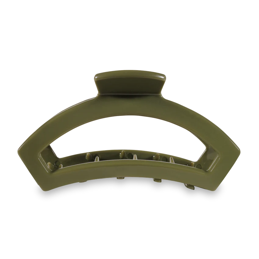 Large Teleties Open Claw Clip - Olive