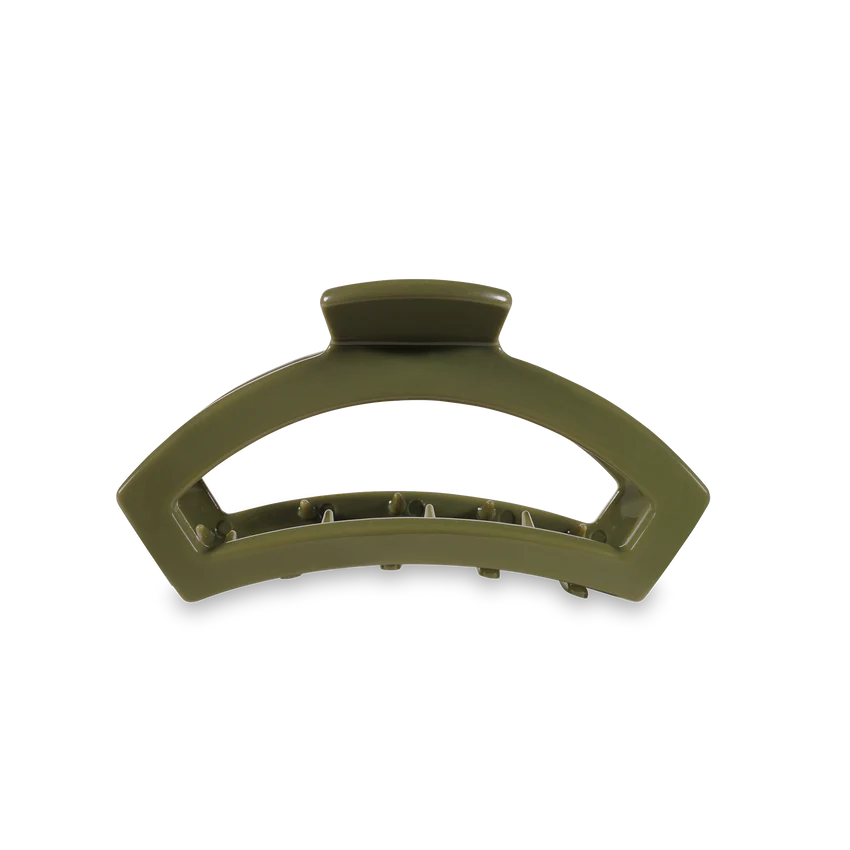 Tiny Teleties Open Claw Clip - Olive